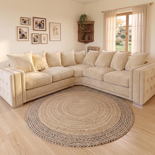 Ruby plush velvet corner - ruby, sofa