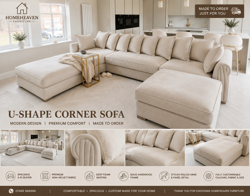 Shape corner cream - u-shape,