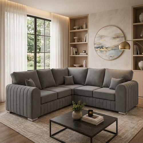 Dual arm grey corner lilly - grey,