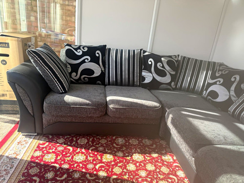 Grey fabric corner - fabric,