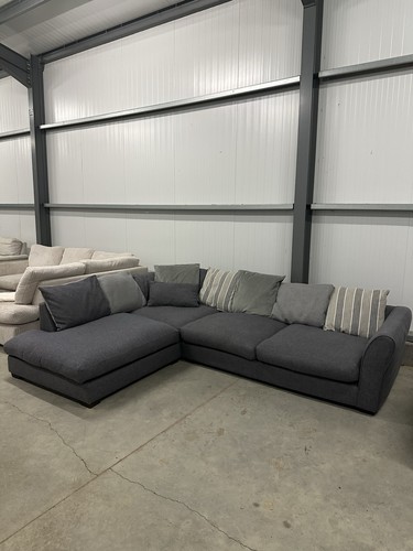 Large grey dfs corner - grey, sofa