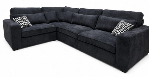 Ruby corner shape sofa black - corner, l