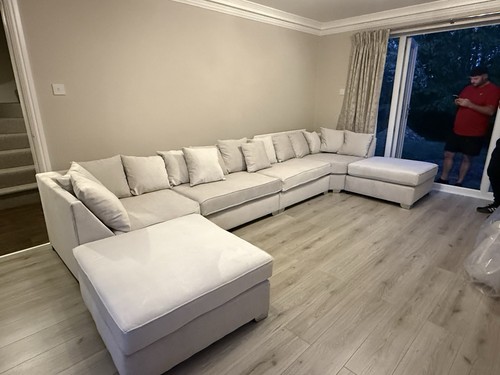 Beige velvet shaped - beige, corner