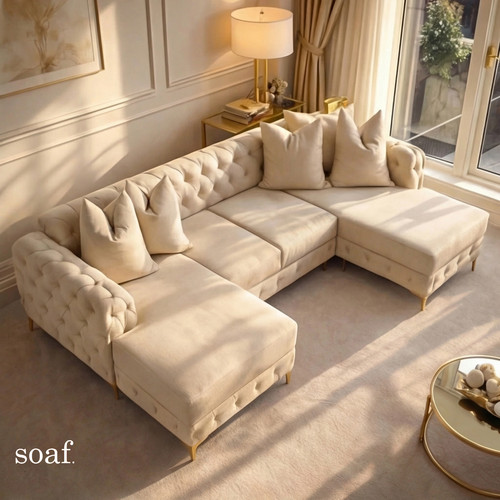 Large shaped corner sofa 6 - sofa,