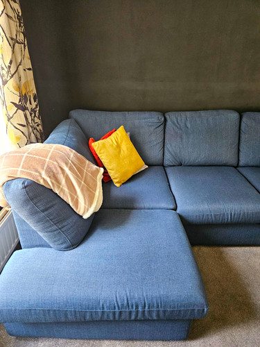 Dfs blue fabric corner - blue,
