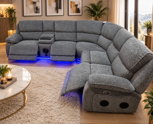 Grey fabric corner - fabric, sofa