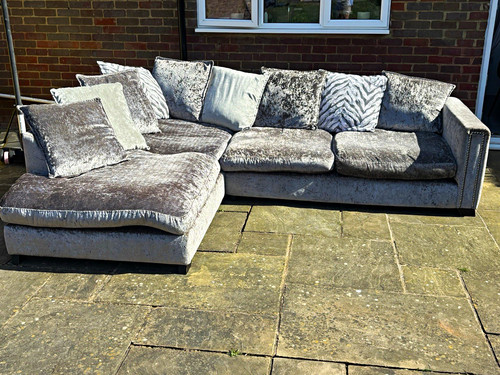 Dfs grey corner sofa - corner, with