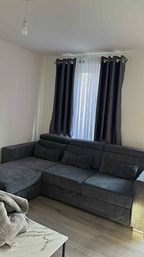 Grey velvet corner sofa - corner,