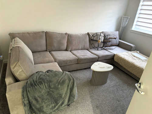 Grey shape corner - u-shape, sofa