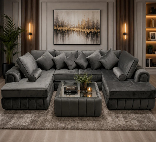 Lilly shape corner sofa grey - lilly,