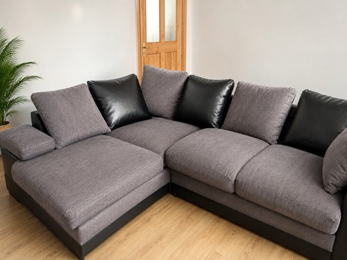 Grey black fabric corner - fabric,