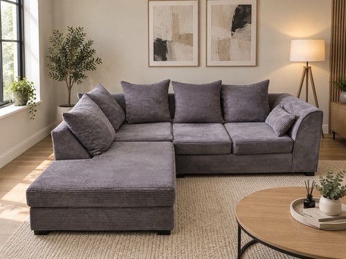 Grey corner corduroy - grey, fabric