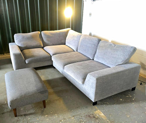 Dfs modern grey chenille tweed - grey, chenille/tweed