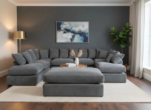 Shape corner sofa - sofa, cord