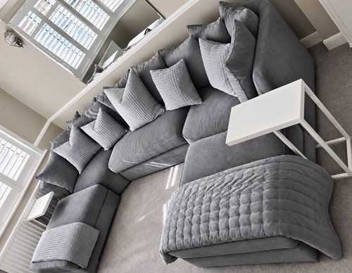 Grey fabric shape corner - fabric,