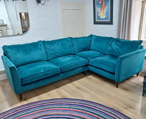 Very teal velvet - velvet, sofa