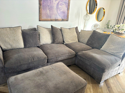Grey fabric corner - fabric,