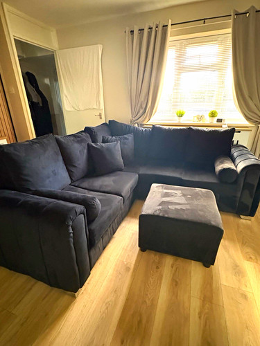 Black corner sofa - black,
