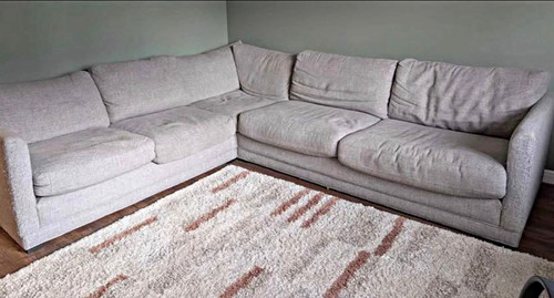 Aissa grey fabric corner sofa - aissa,