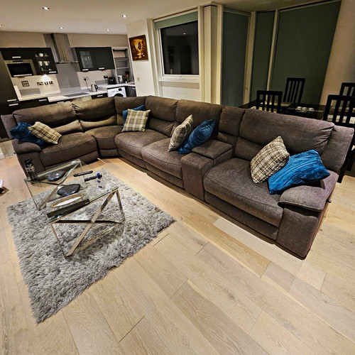 Grey corner sofa shape - corner, with
